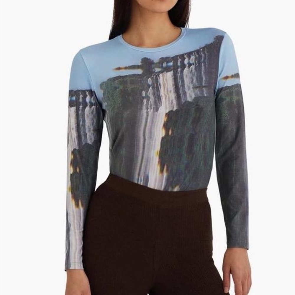 PALOMA WOOL
VICTORIA - Waterfall Graphic Printed Jersey long sleeve
